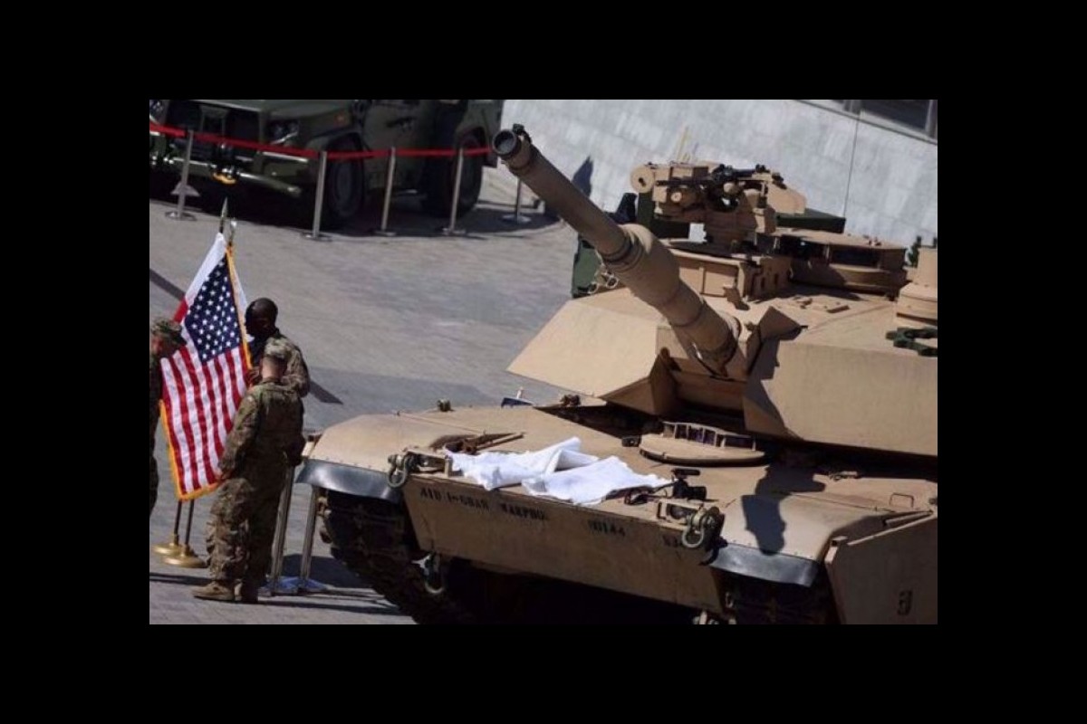 USA, Abrams tank in Kiev with depleted uranium shells