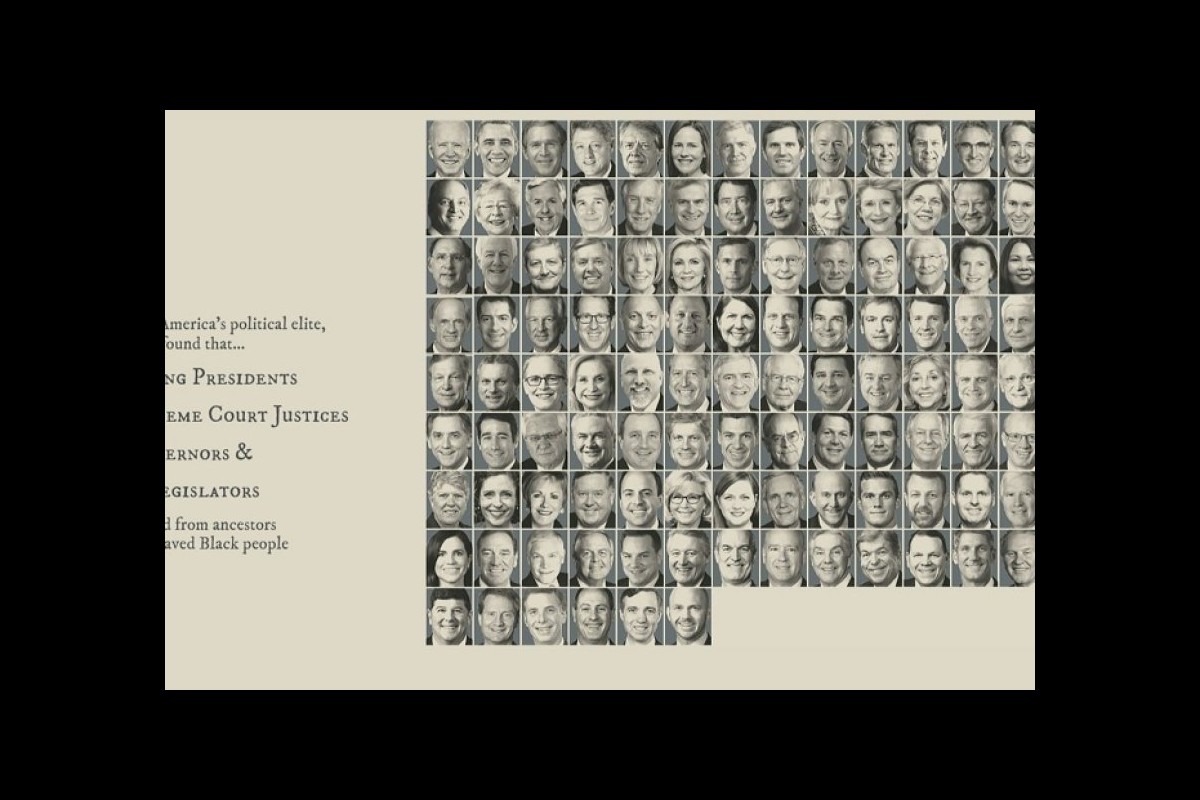 Presence of descendants of America's slave owners in important political roles in this country