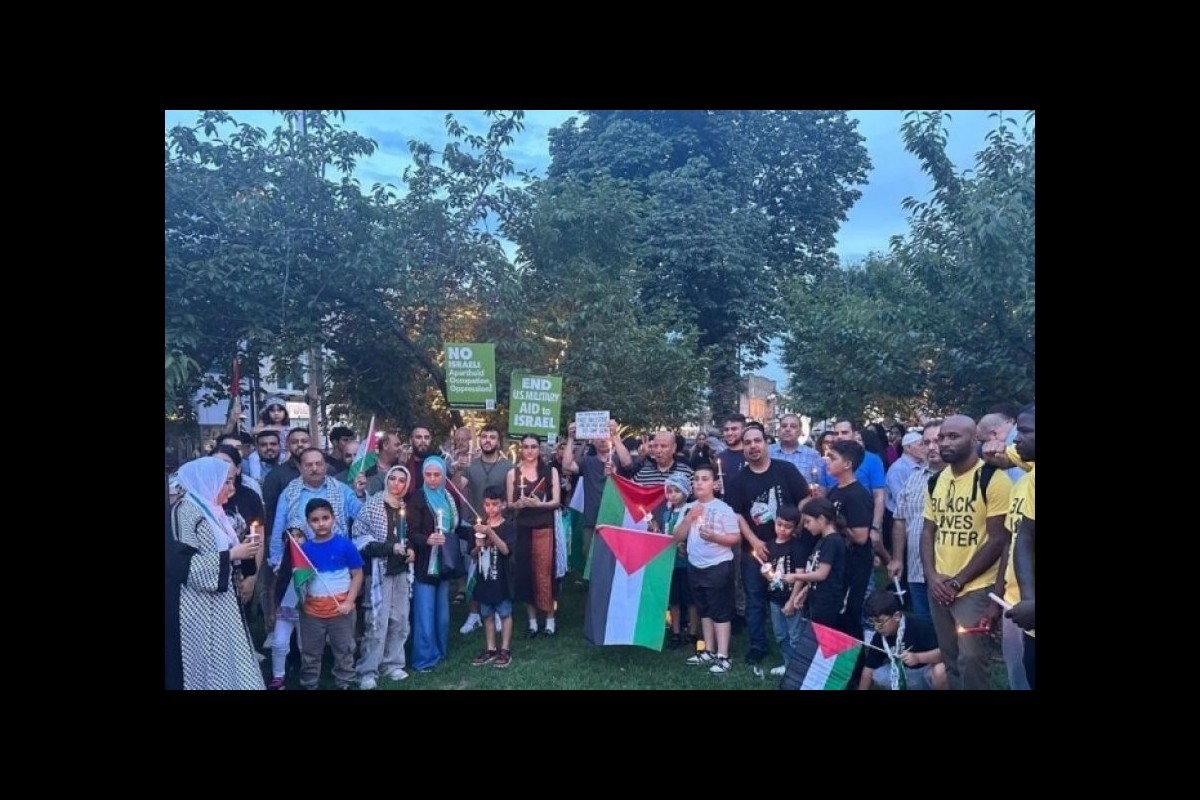 Demonstration of Americans to protest and condemn the crimes in Jenin