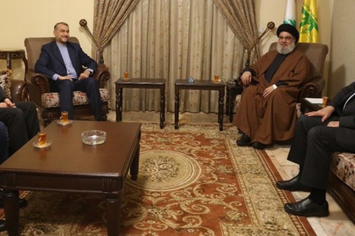 دبیرکل حزب الله لبنان با وزیرخارجه ایران در بیروت دیدار کرد