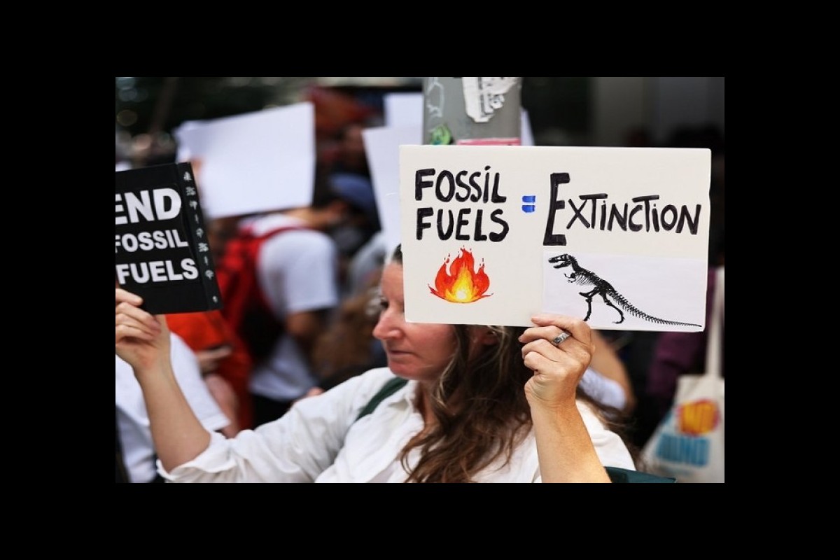 A large demonstration of environmental activists in the run-up to the UNGA meeting