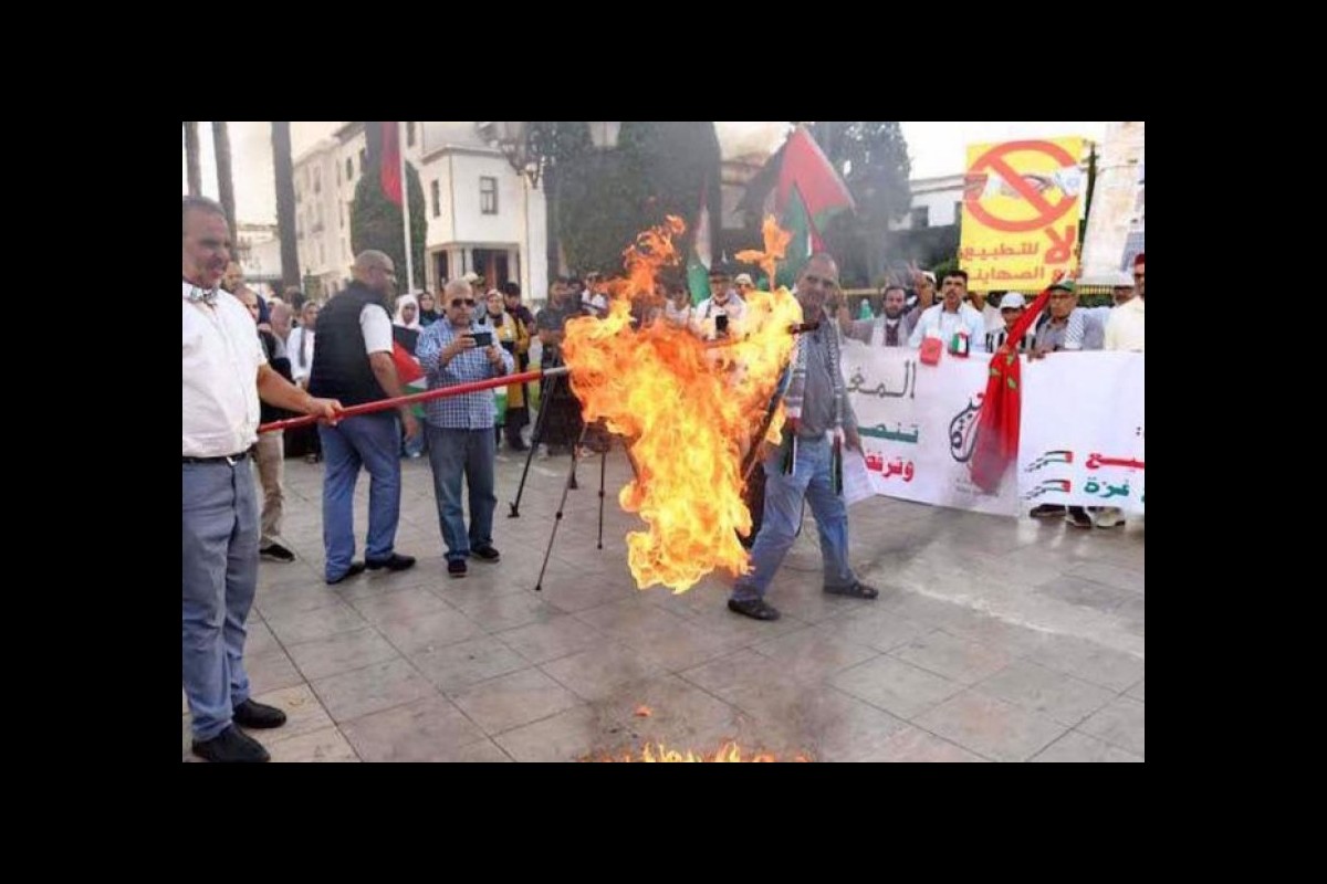 Moroccans protest against normal relations with Israel