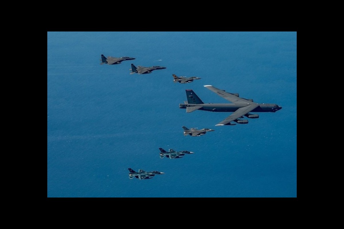 Japan, the US and South Korea conduct air force exercises near the Korean Peninsula for the first time