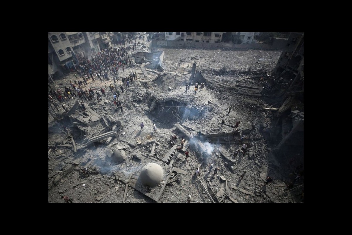 The Israeli army blew up two mosques in the Gaza Strip