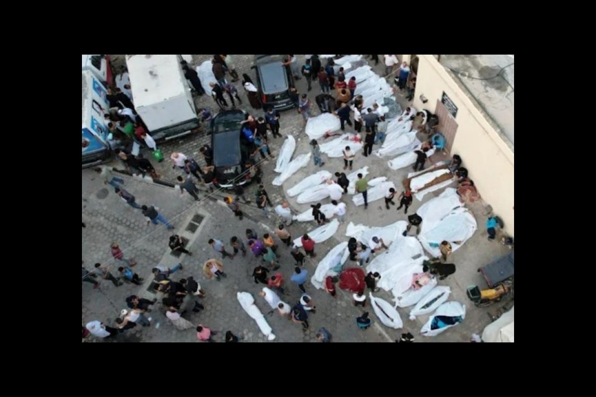 The Palestinians now bury their martyrs in mass graves