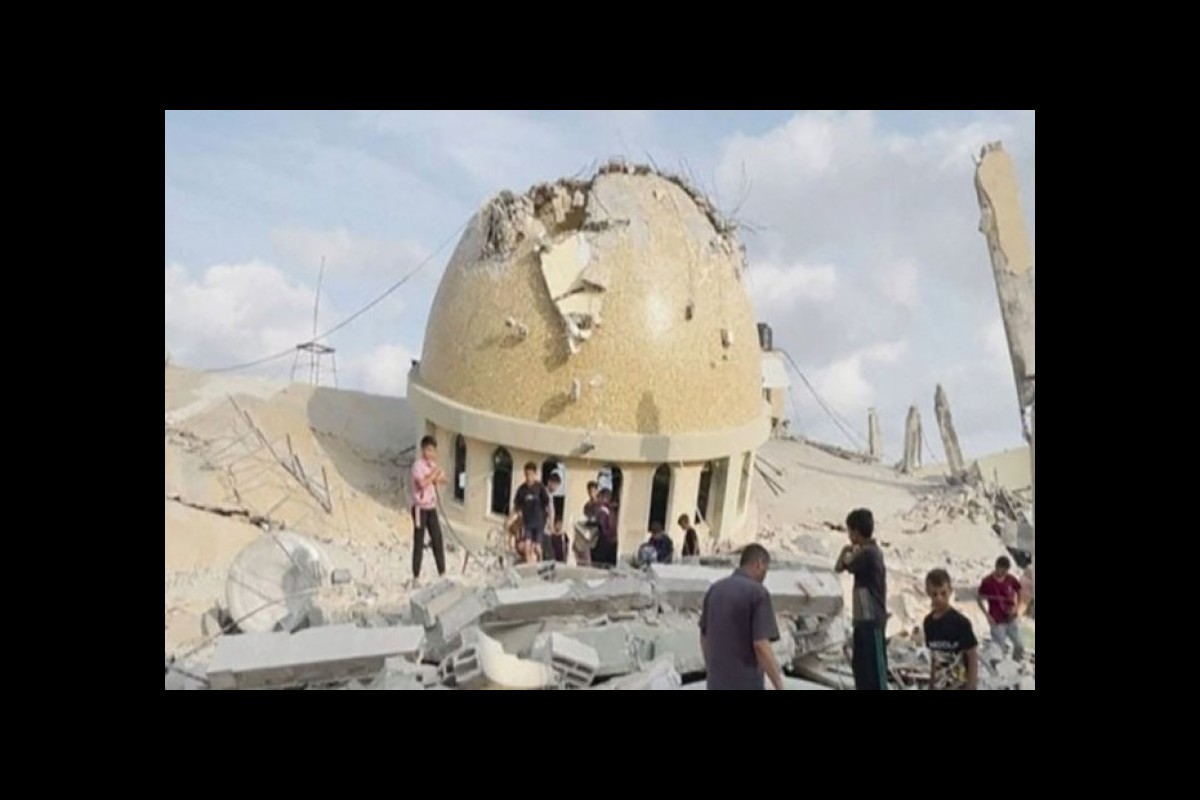 The Zionists continue their crimes by destroying two other Mosques in the Gaza Strip