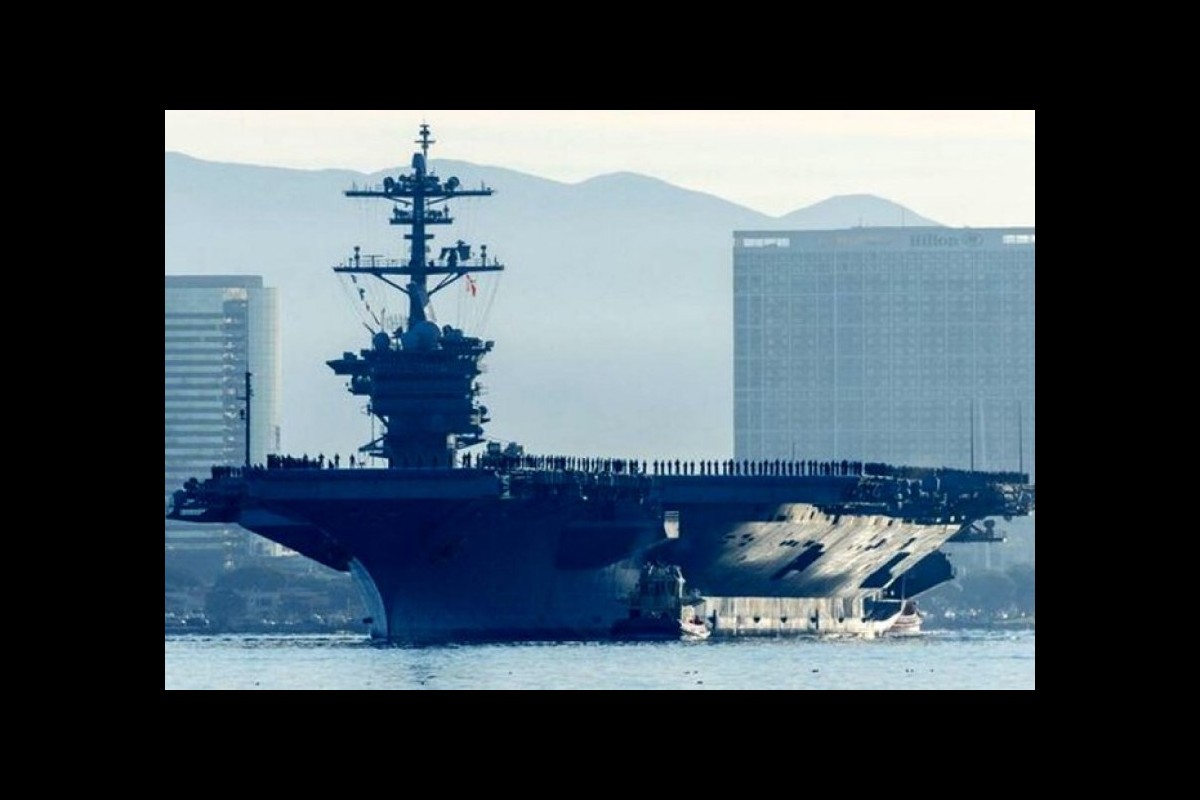 Deployment of a Chinese aircraft carrier at the same time as American movements in the region
