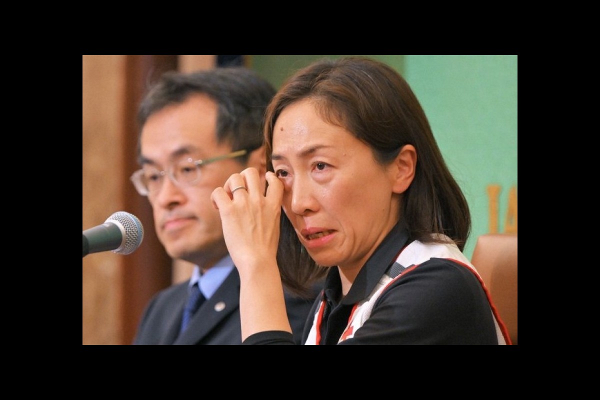 Japanese Red Cross Society nurse holds press conference and appeals for aid to Gaza