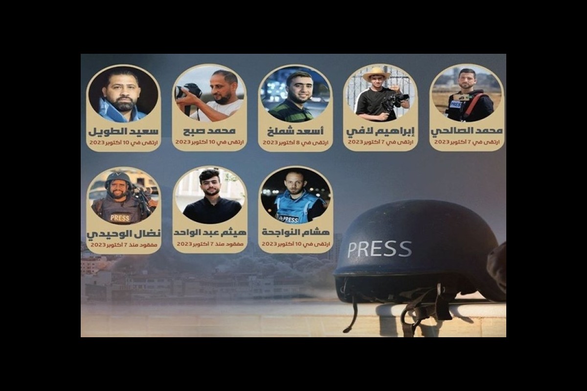 The Zionist army has massacred 22 relatives of the Aljazeera reporter's family