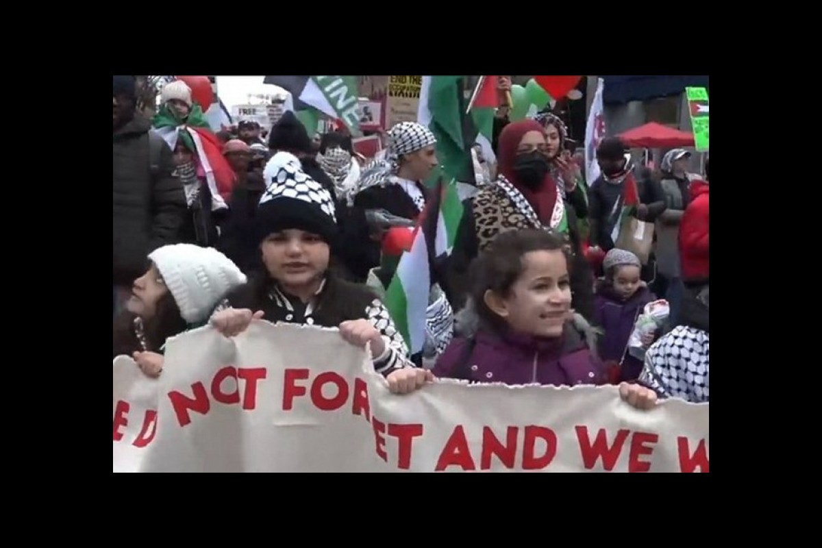 Children of New York stand in solidarity with the people of Gaza