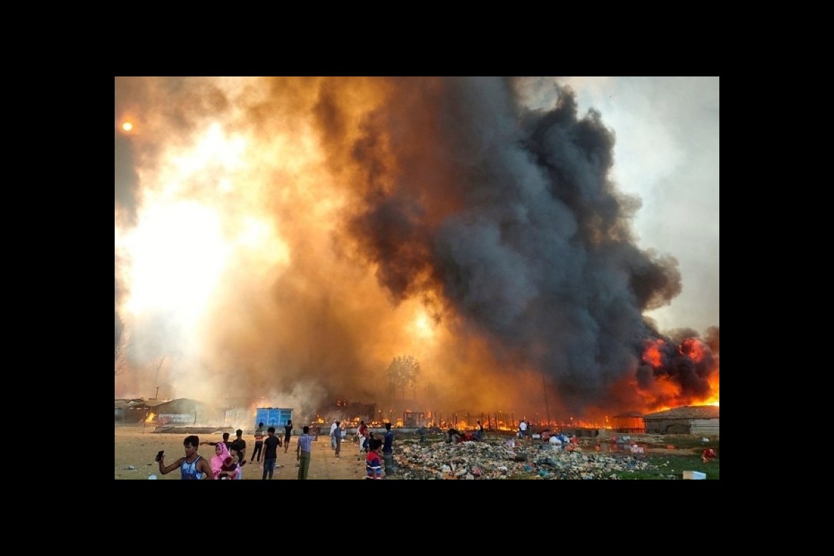 Thousands of Rohingya refugees are homeless after the Bangladesh fire