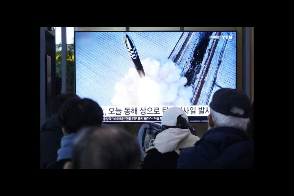 North Korea launches a ballistic missile that falls outside Japan's EEZ