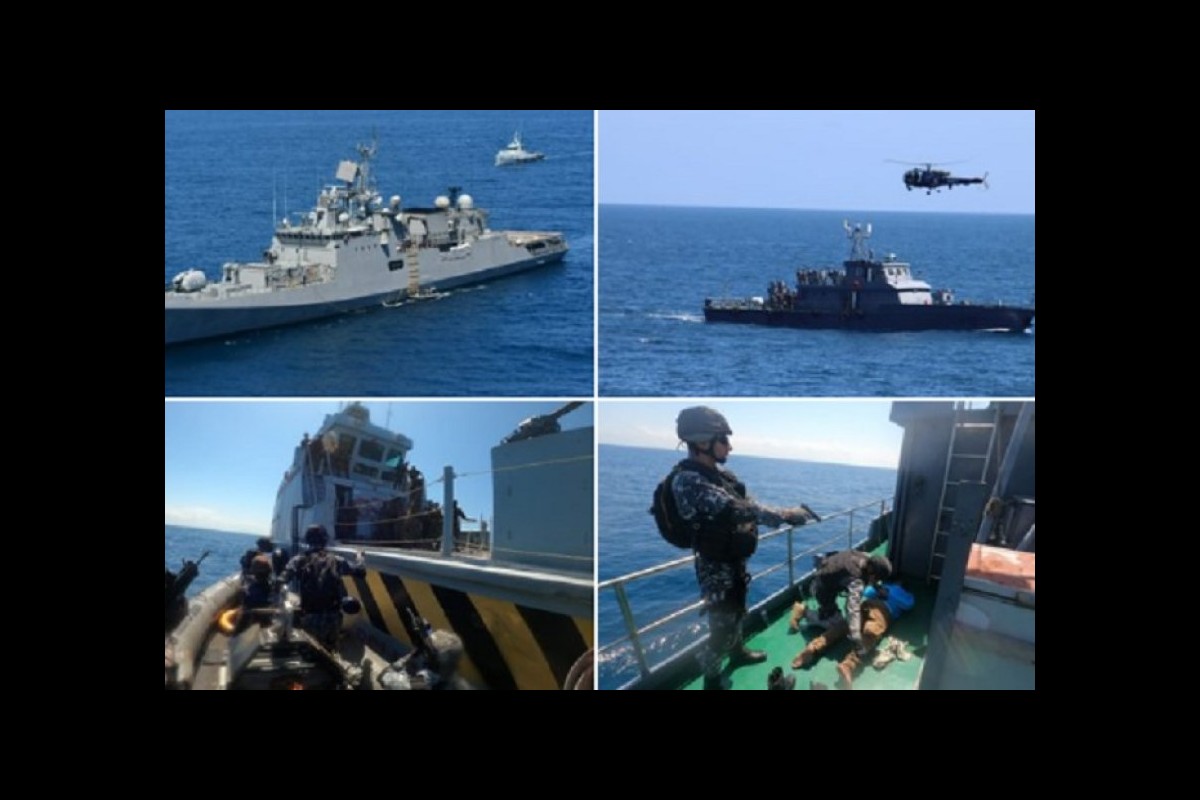 The armies of India, Mozambique, Tanzania in a joint exercise in the Indian Ocean