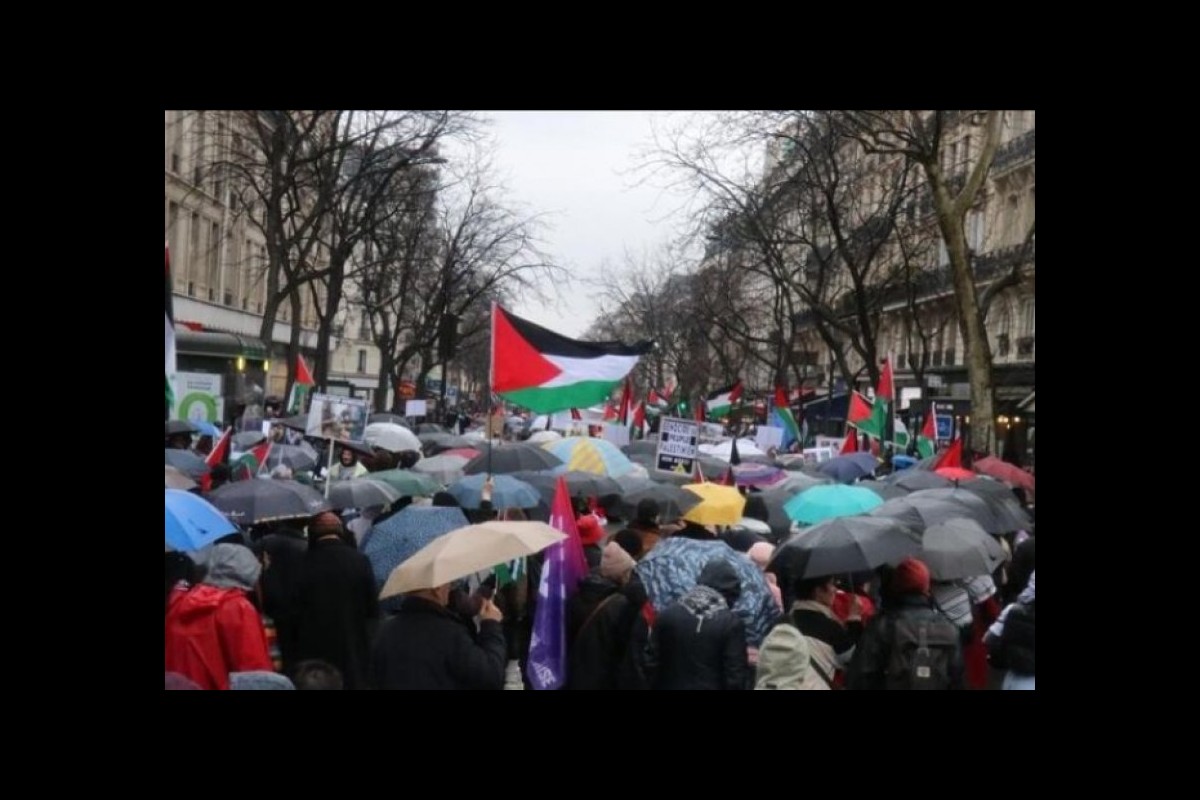 Demonstration of support for the people of Gaza in Paris