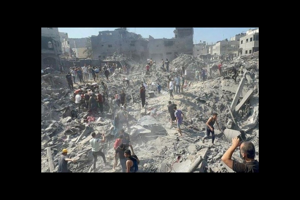 The crime committed by the Zionist regime against all generations, turning Gaza into rubble