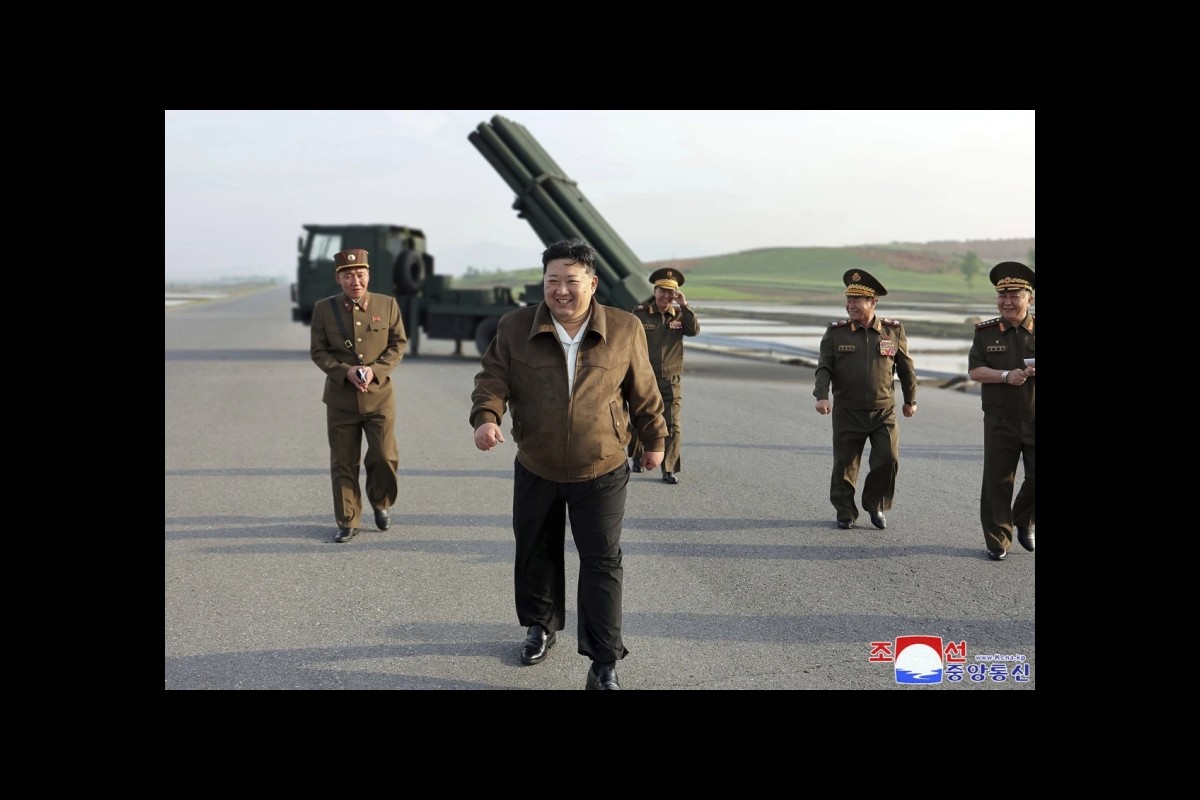 North Korea Continues Weapons Testing with New Rocket Launcher Supervised by Kim Jong Un