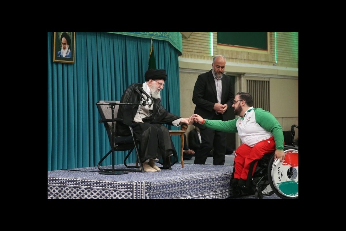 Global display of Iranians' national, political and religious identity; Iranian Olympic and Paralympic athletes meet with Imam Khamenei