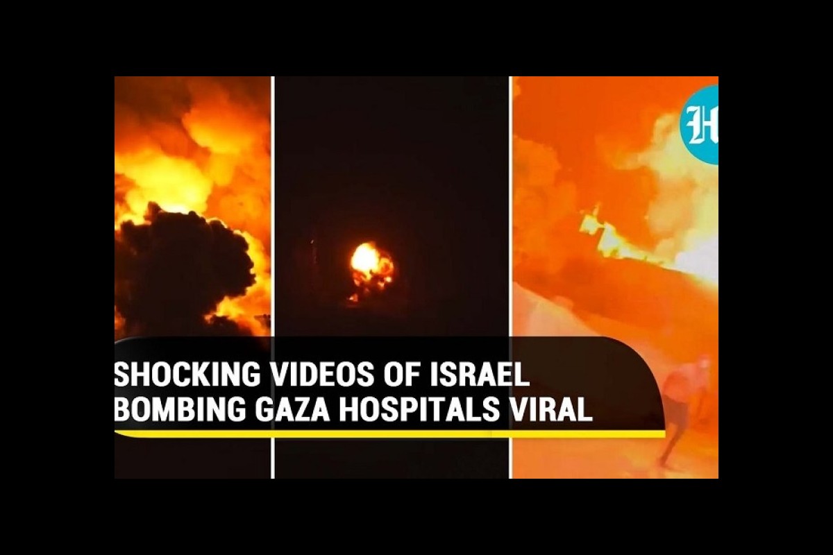 Israel burns the tents at the Gaza Hospital and burns the Palestinians alive