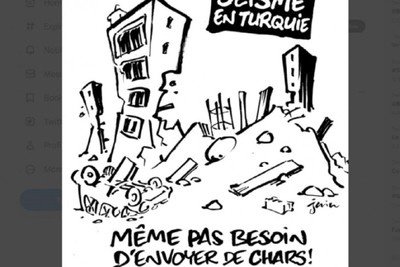 Charlie Hebdo's satirical cartoon mocking the Turkey-Syria earthquake sparks indignation