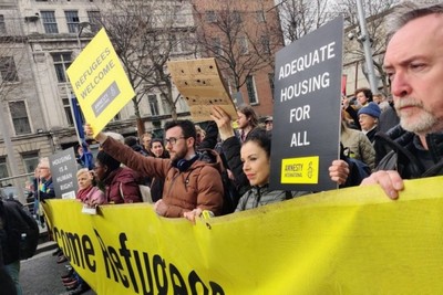 An anti-racist and anti-Israel demonstration took place in Britain