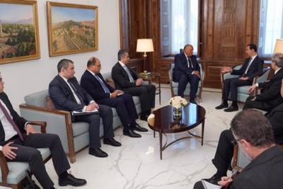 Egypt's foreign minister meets with Assad