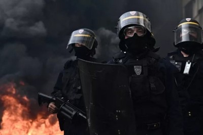 Mass demonstration against pension reform in France