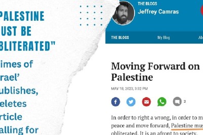 'Palestine Must Be Erased': A Times of Israel article calling for genocide