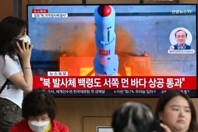North Korea: launches a satellite, which fell into the sea