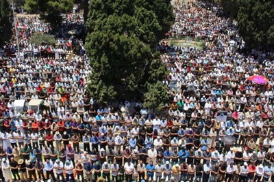 Over 50,000 faithful prayed in the al-Aqsa mosque