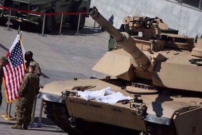 USA, Abrams tank in Kiev with depleted uranium shells