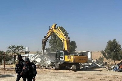 Zionist regime demolishes Araqib village in Negev for 218th time