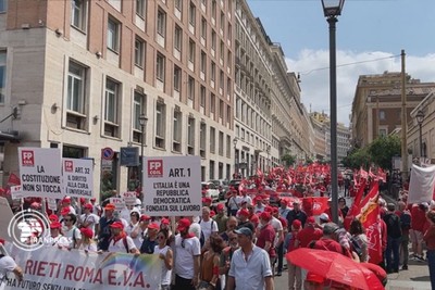 Demonstrations against the economic policies of the Italian government