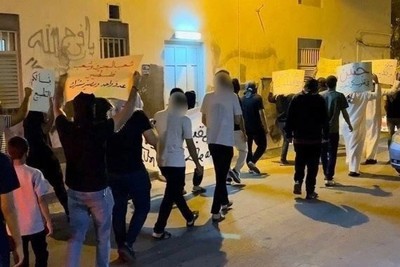 تظاهرات بحرینی‌ها در همبستگی با ملت فلسطین