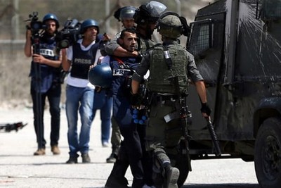 Jenin, journalists targeted by the Zionist regime