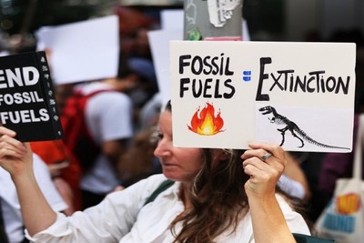 A large demonstration of environmental activists in the run-up to the UNGA meeting