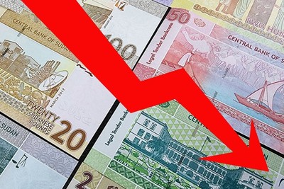 The value of the Sudanese Pound breaks the record for the fall in value due to the war