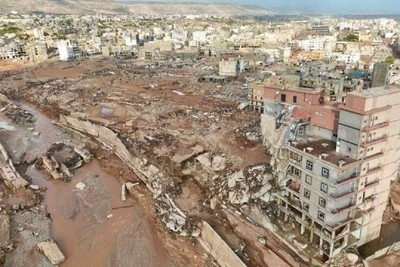 ارتش لیبی: آمار قربانیان سیل در درنه به بیش از ۴۰۰۰ نفر رسید