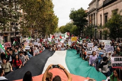 Great show of support for Palestine in Spain