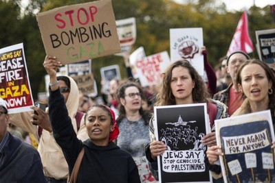 Palestinian Supporters Demonstrate at US Congress