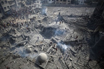 The Israeli army blew up two mosques in the Gaza Strip