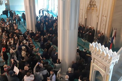 Митинг российских мусульман в поддержку Палестины