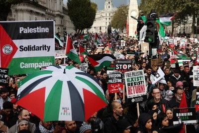 Condemnation of the crimes of the Zionist regime in Gaza by supporters of the Palestinian nation in London