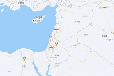 Israel's name removed from China's online world map