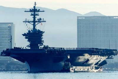Deployment of a Chinese aircraft carrier at the same time as American movements in the region