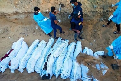 179 جثة دُفنت في قبر جماعي داخل مستشفى الشفاء في غزة
