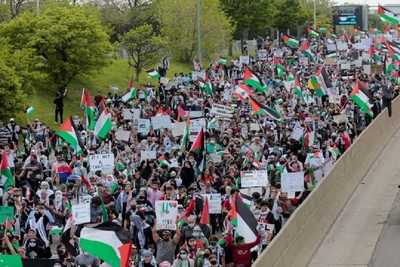 ورود معترضان حامی فلسطین به ساختمان دانشگاه میشیگان