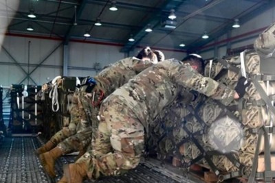 An American plane full of weapons and military equipment was sent to Israel