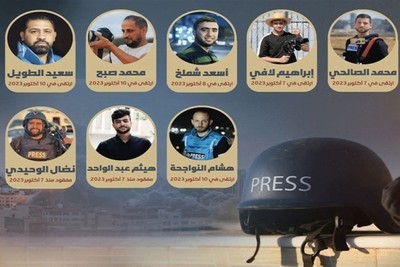 The Zionist army has massacred 22 relatives of the Aljazeera reporter's family
