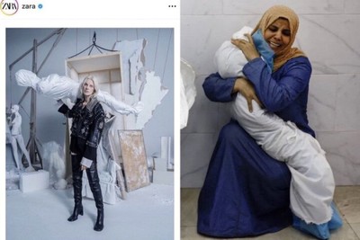 Компания Zara сожалеет о недоразумении с фотосессией манекенов в белой ткани