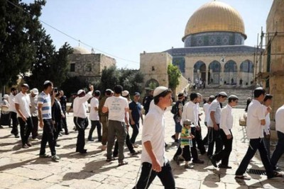 عشرات المستوطنين يدنسون باحات الأقصى الشريف
